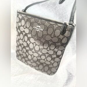Coach black signature canvas crossbody